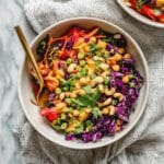 Chopped Thai-Inspired Chickpea Salad with Curry Peanut Dressing Recipe