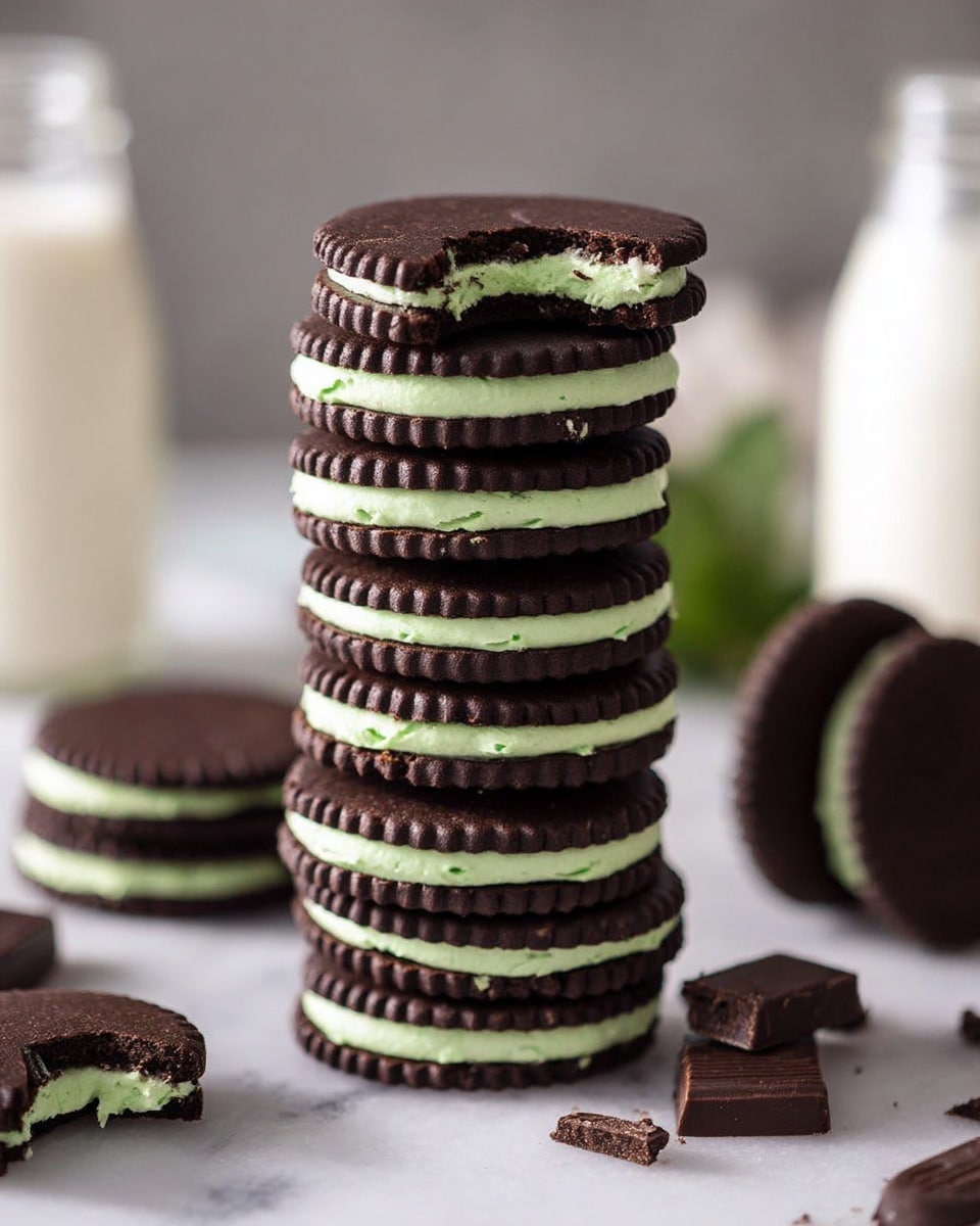 Vegan Mint Chocolate Cookies Sandwiches Recipe