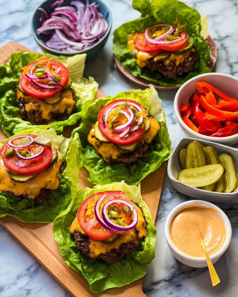Low Carb Burger Lettuce Wraps Recipe