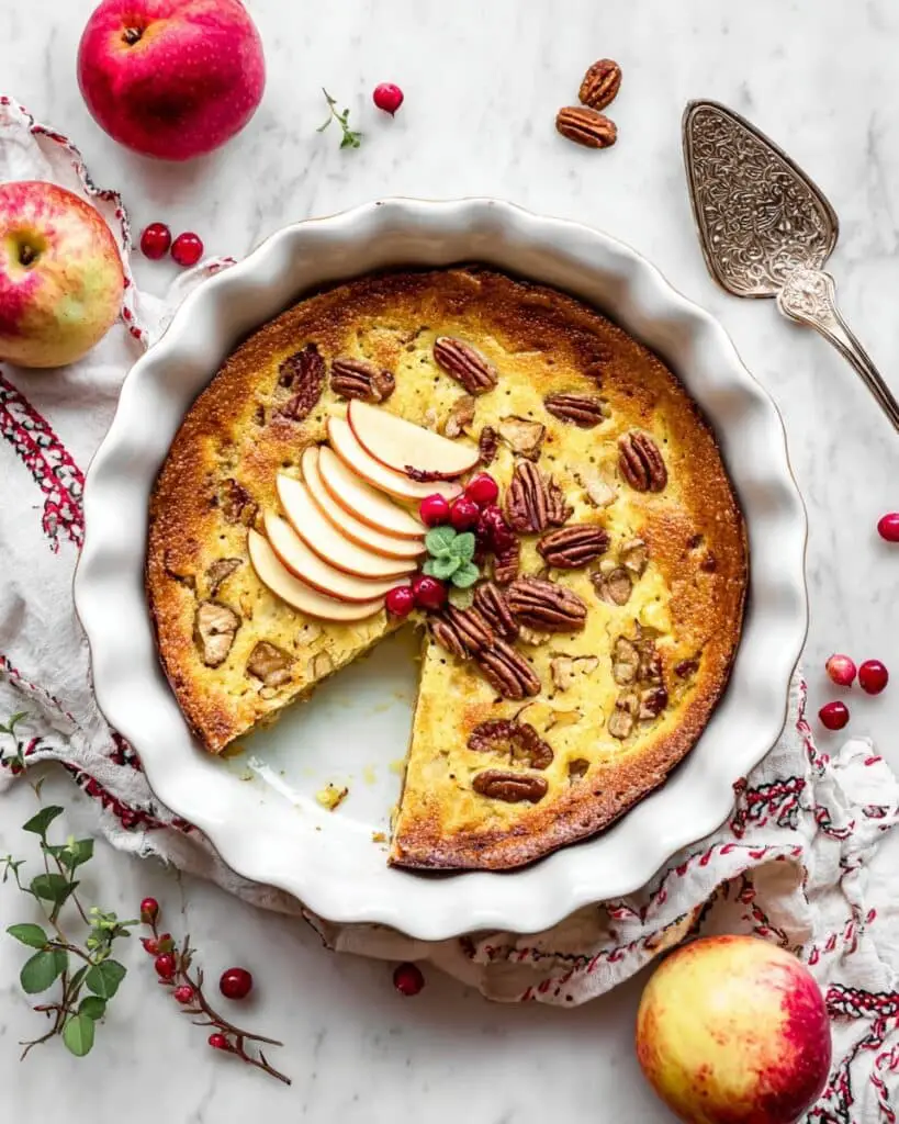 Gluten-Free Crustless Apple Pie with Coconut and Spices Recipe