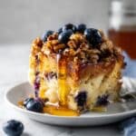 Crockpot Blueberry French Toast Casserole with Crunchy Oat Topping Recipe