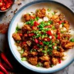 Salt and Pepper Chicken with Crispy Onions and Spicy Chillies Recipe