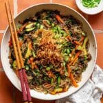 One Pan Glass Noodles with Ground Chicken and Veggies Recipe