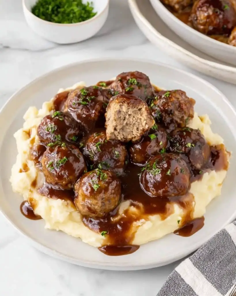 Smothered Meatballs Recipe
