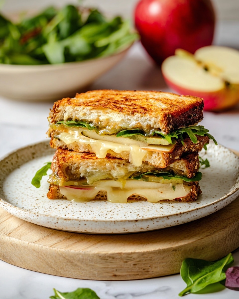 Spicy Cheddar & Apple Fall Veggie Sandwich Recipe