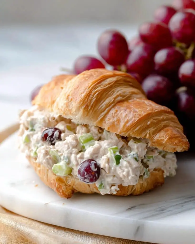 Vegan Chicken Salad with Almonds, Chickpeas, and Fruit Recipe