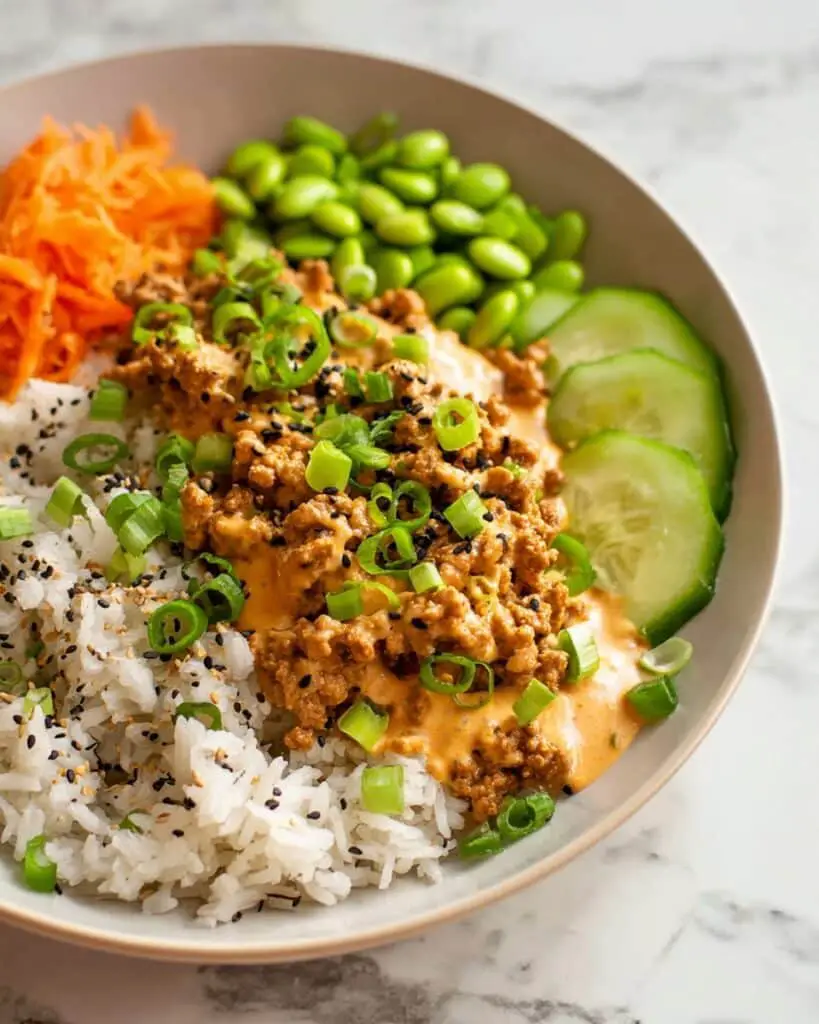 Ground Turkey Rice Bowls with Bang Bang Sauce Recipe