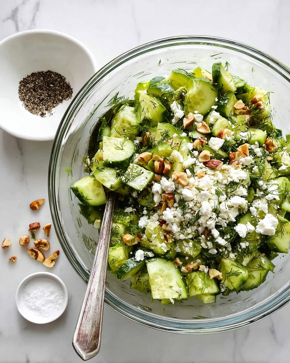 Smashed Cucumber Salad with Feta, Dill, and Avocado Recipe