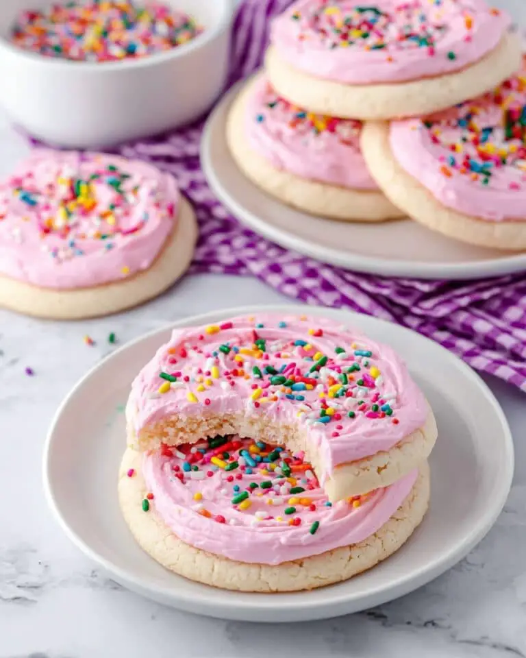 Lofthouse Cookies: Soft Sugar Cookies with Pink Frosting and Sprinkles Recipe