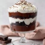 Decadent Chocolate Trifle with Homemade Cake, Chocolate Pudding, and Whipped Cream Recipe