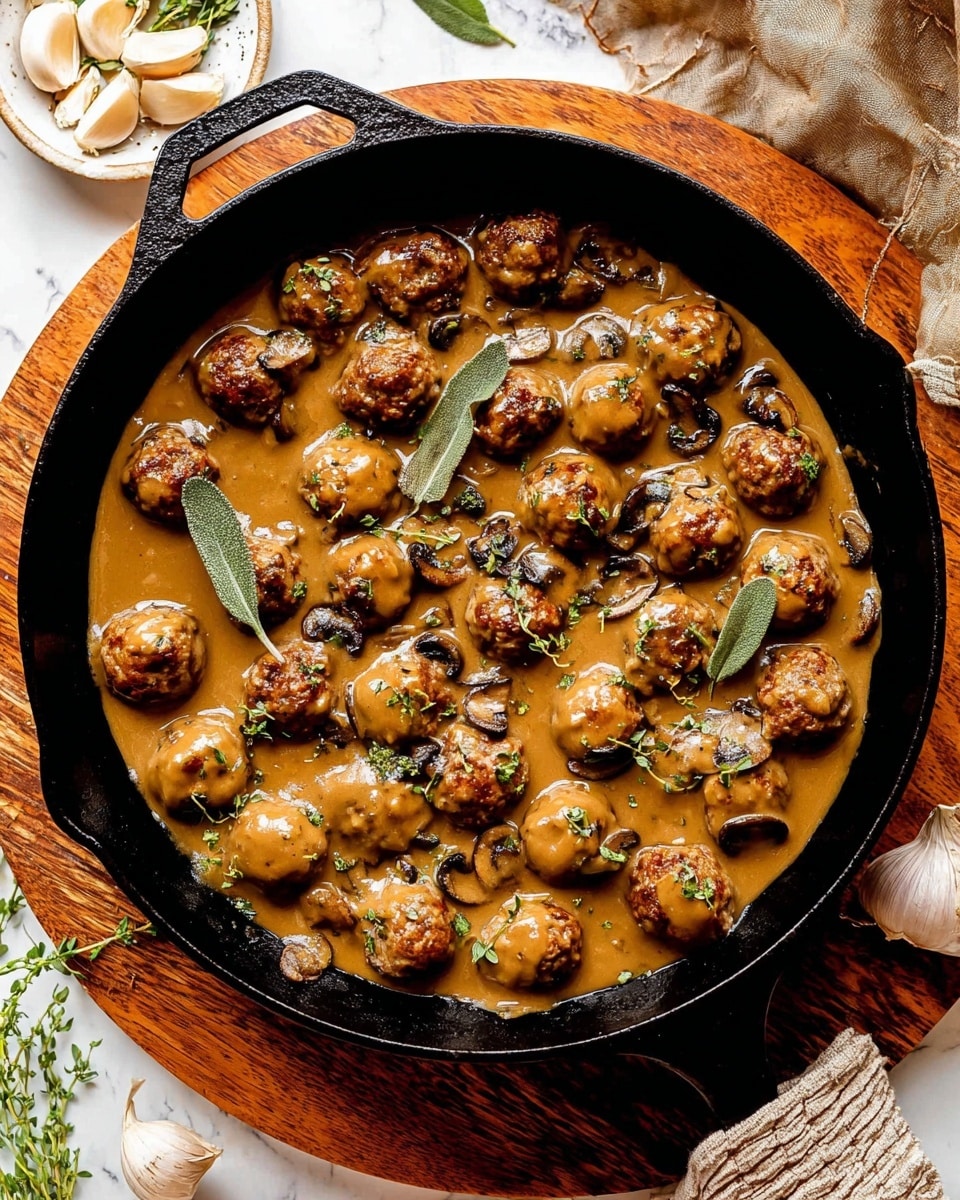 Pumpkin Turkey Meatballs with Mushroom Gravy Recipe