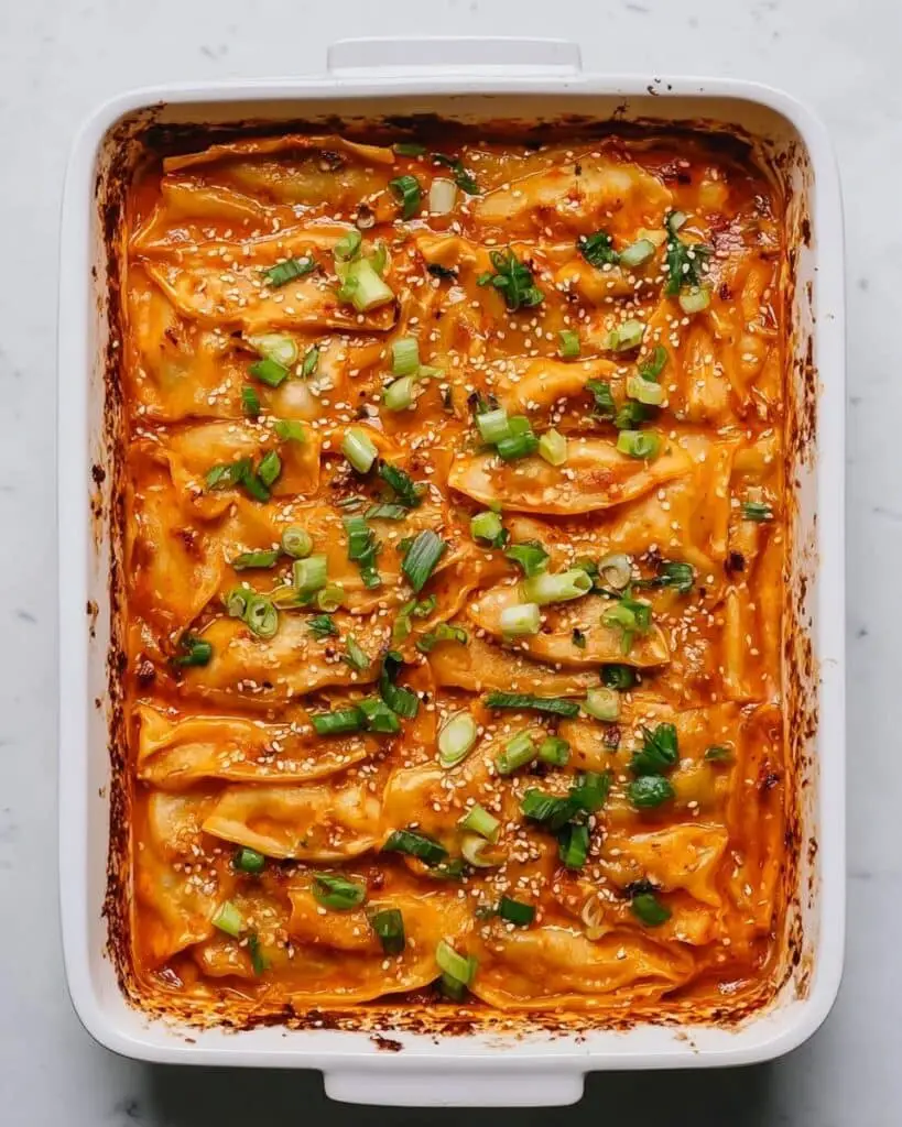 Viral One-Pan Dumpling Bake in Creamy Red Curry Broth Recipe