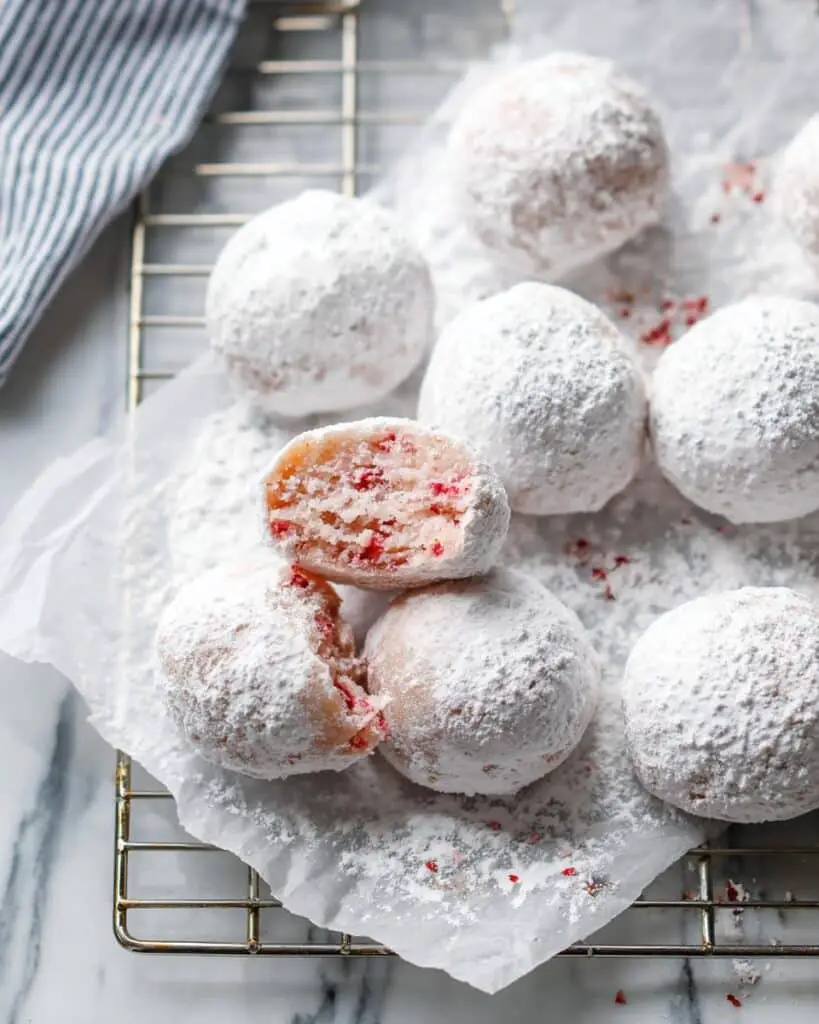 Cherry Almond Snowball Cookies Recipe