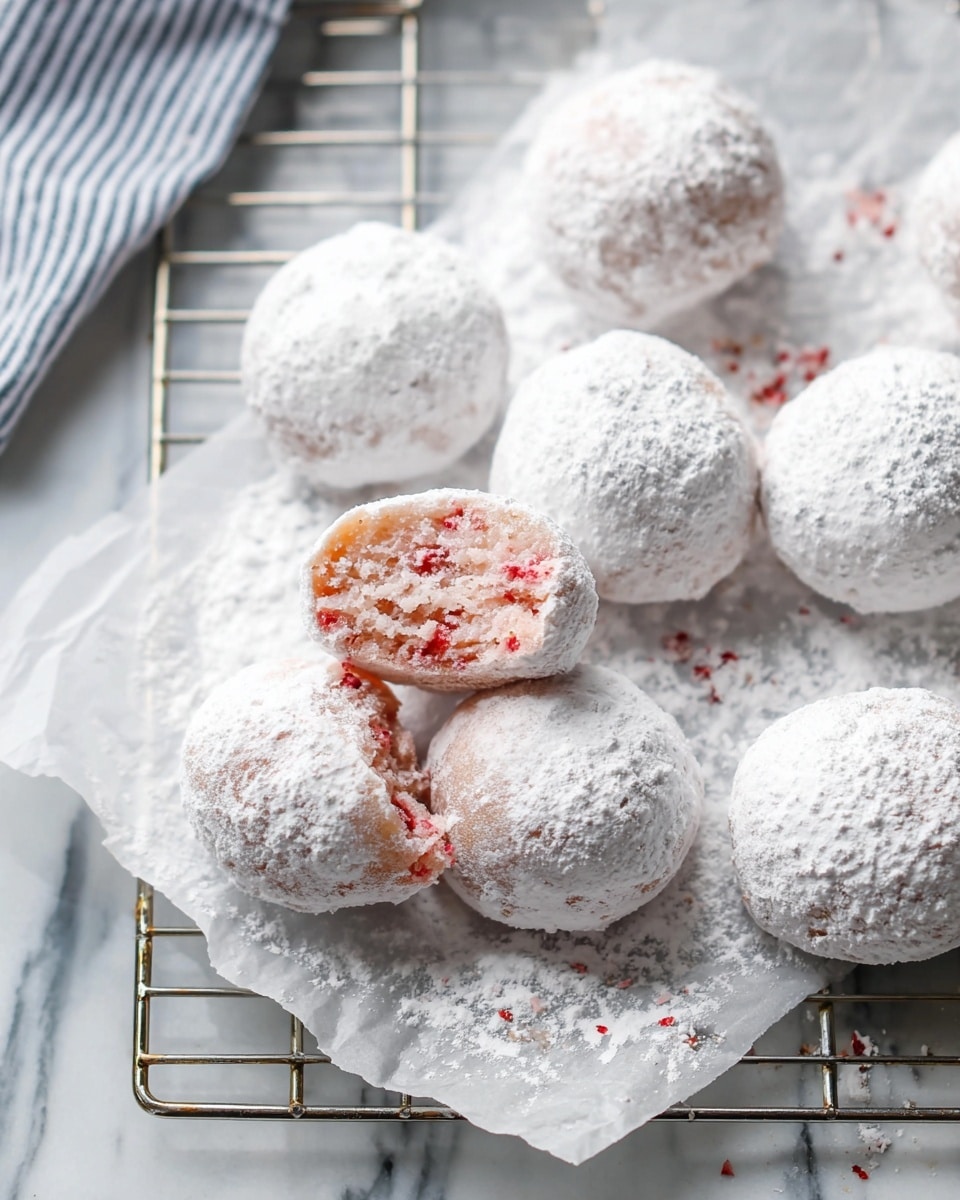 Cherry Almond Snowball Cookies Recipe
