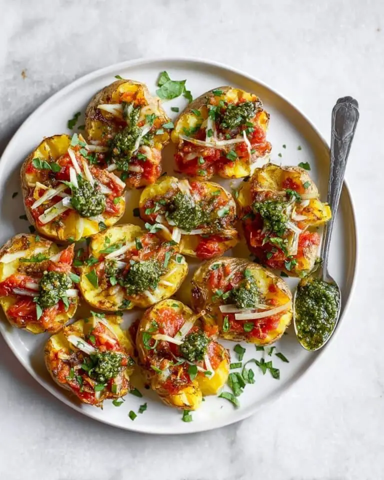 Smashed Potato Pesto Pizzas Recipe