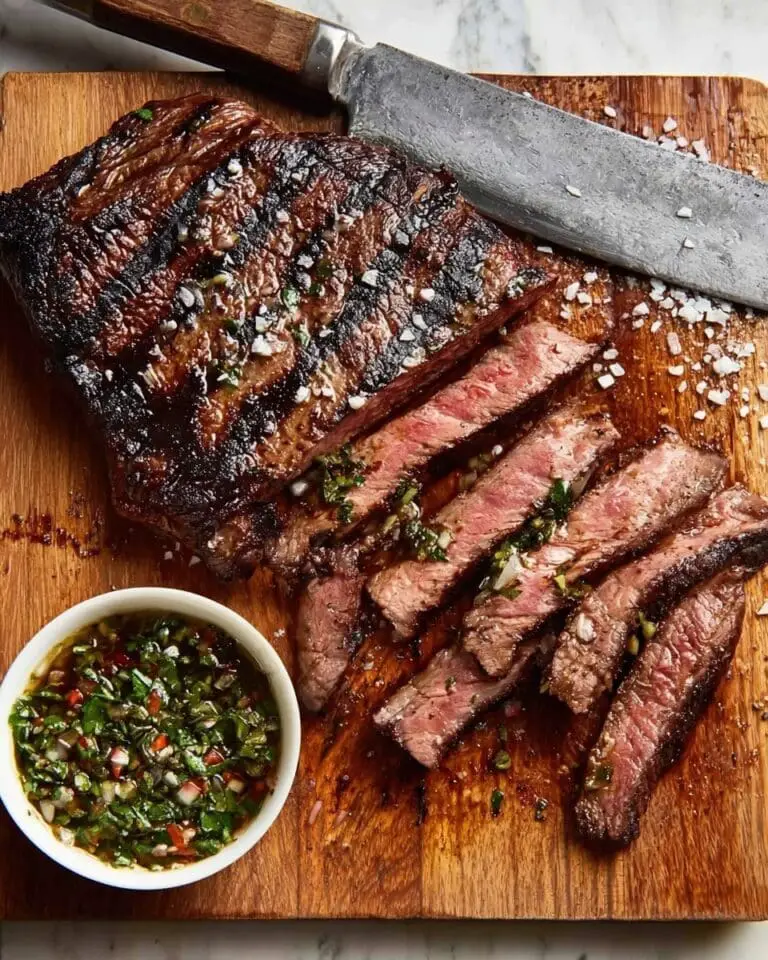 Garlic-Marinated Grilled Flank Steak Recipe