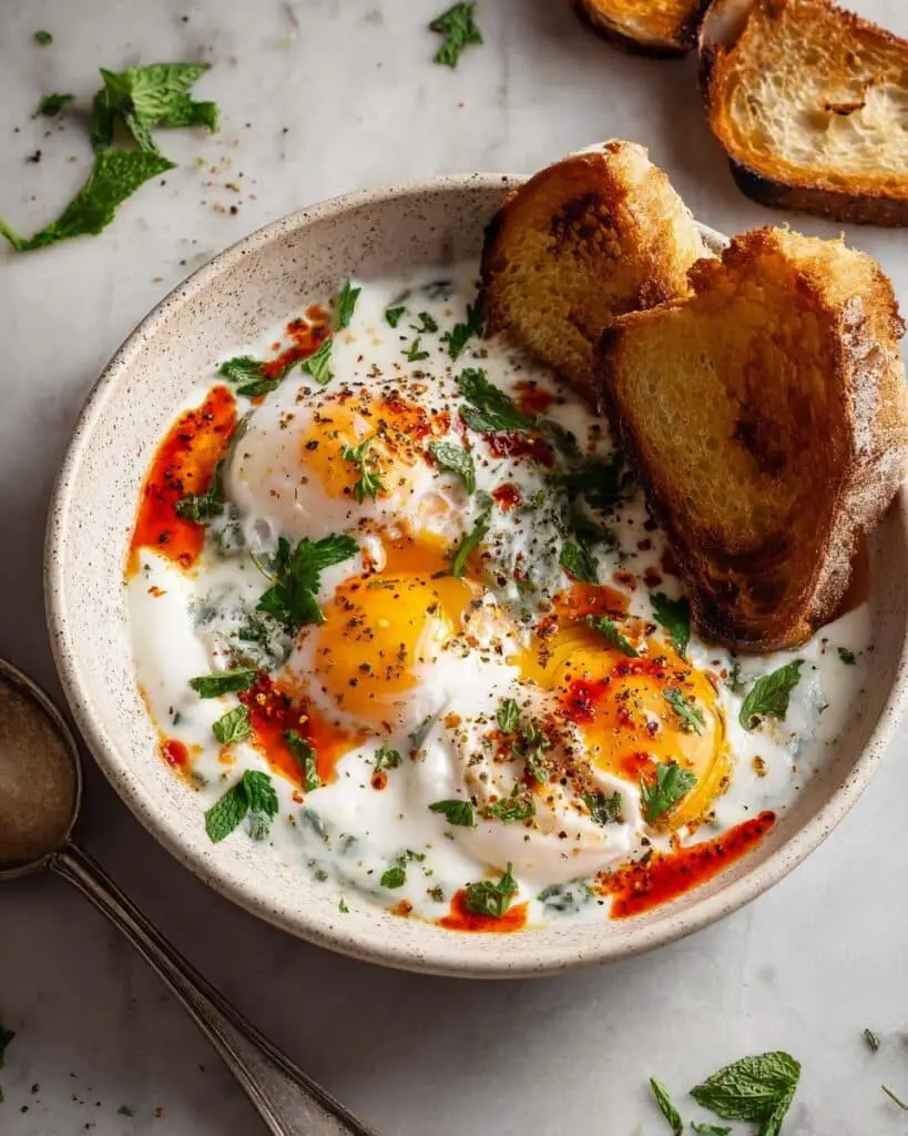 Çılbır: Turkish Eggs with Creamy Yogurt & Butter Sauce Recipe
