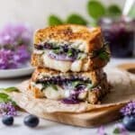Blueberry Brie and Basil Grilled Cheese Recipe