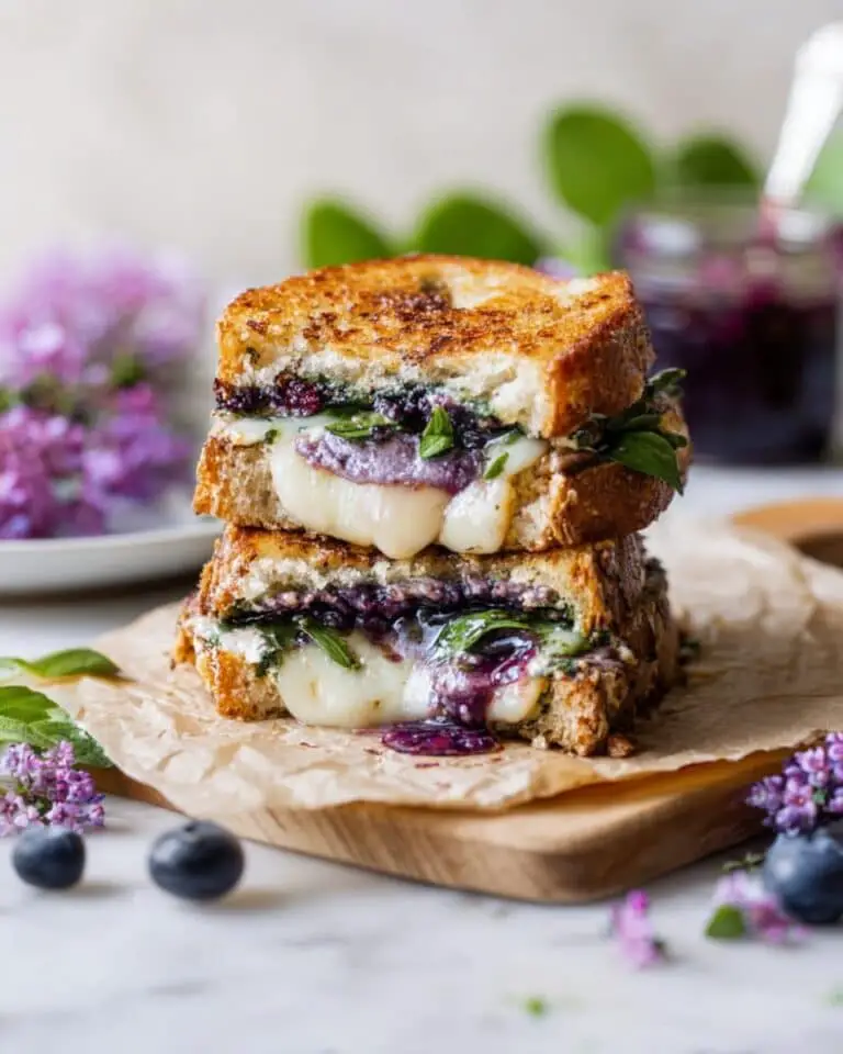 Blueberry Brie and Basil Grilled Cheese Recipe