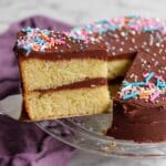 French Butter Cake with Old Fashioned Fudge Frosting Recipe