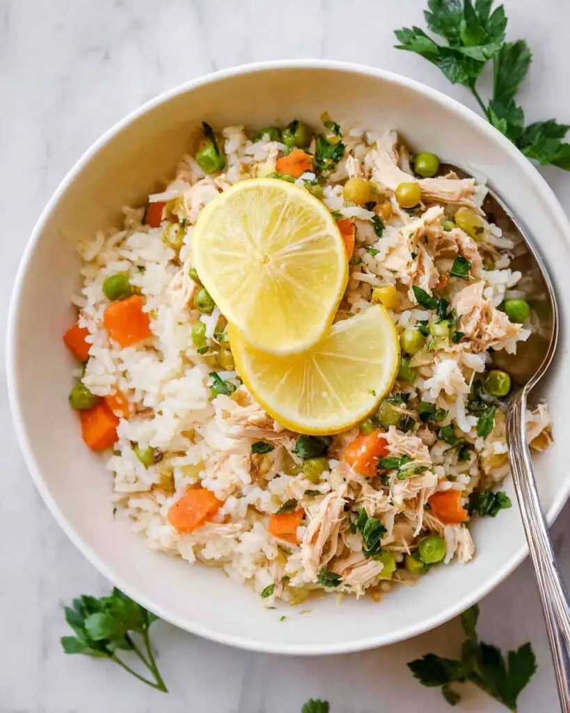 Instant Pot Lemon Chicken and Rice with Veggies Recipe