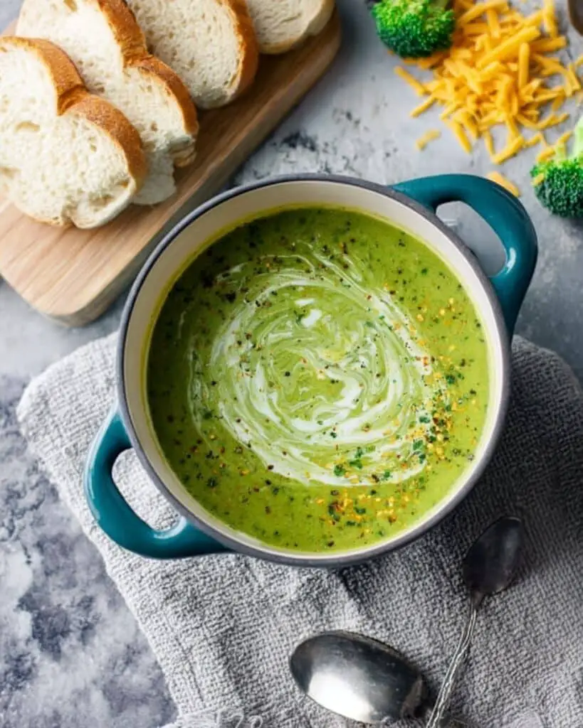 Healthy Broccoli Cheese Soup without Heavy Cream Recipe
