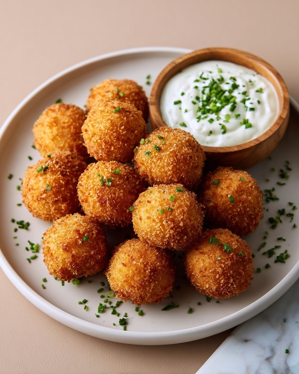 Cheesy Fried Mashed Potato Balls Recipe