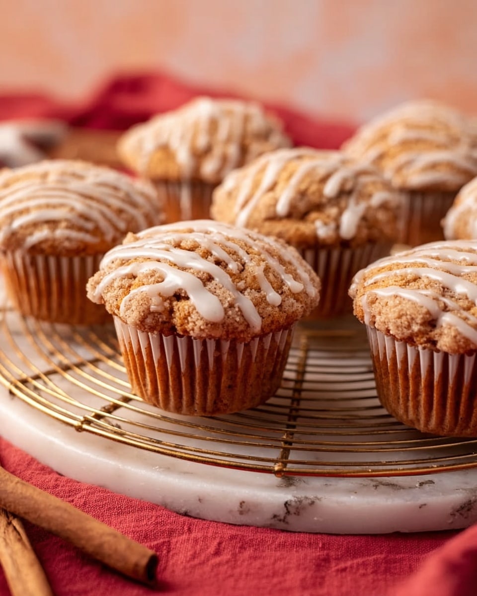Vanilla Chai Muffins with Crunchy Topping and Sweet Glaze Recipe