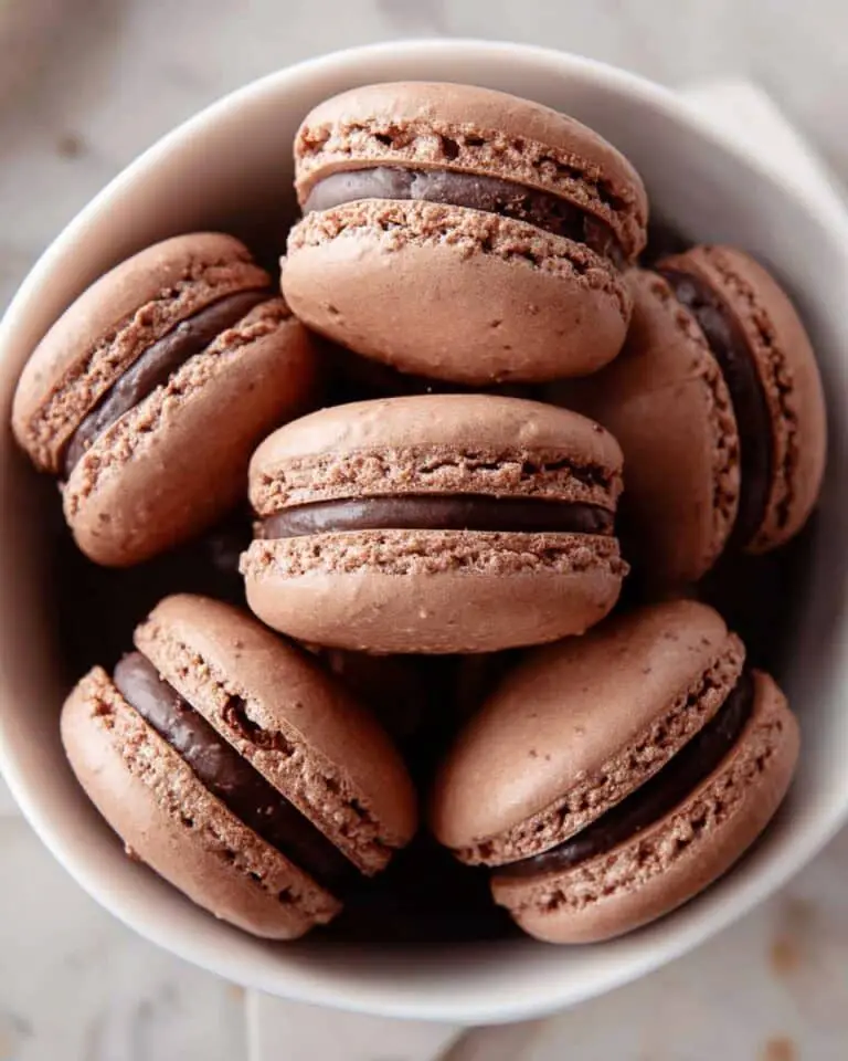 Chocolate Macaron Filled with Chocolate Ganache Recipe