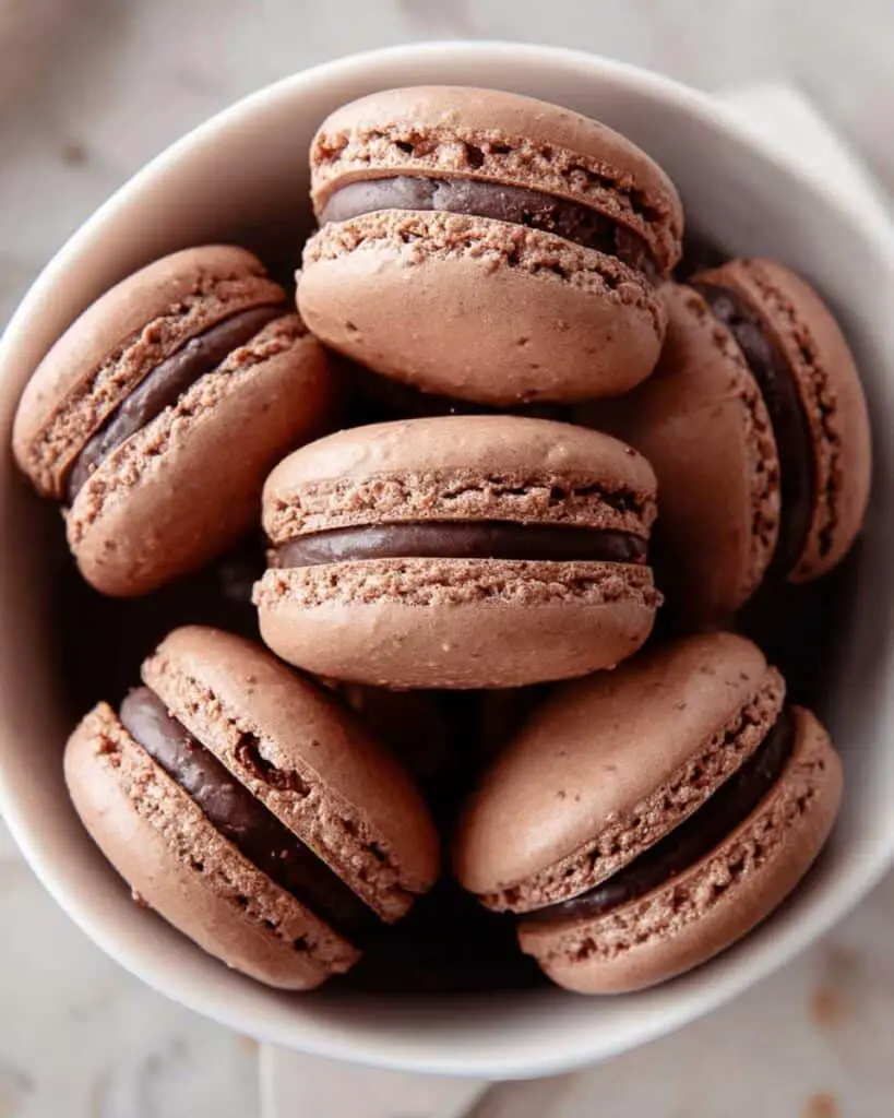 Chocolate Macaron Filled with Chocolate Ganache Recipe