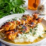 Air Fryer Garlic Parmesan Chicken Skewers Recipe