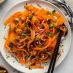 Raw Carrot Salad with Pistachios, Cilantro, and Chili Flakes Recipe