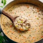 Cheesy Italian Turkey Sausage and Potato Soup Recipe