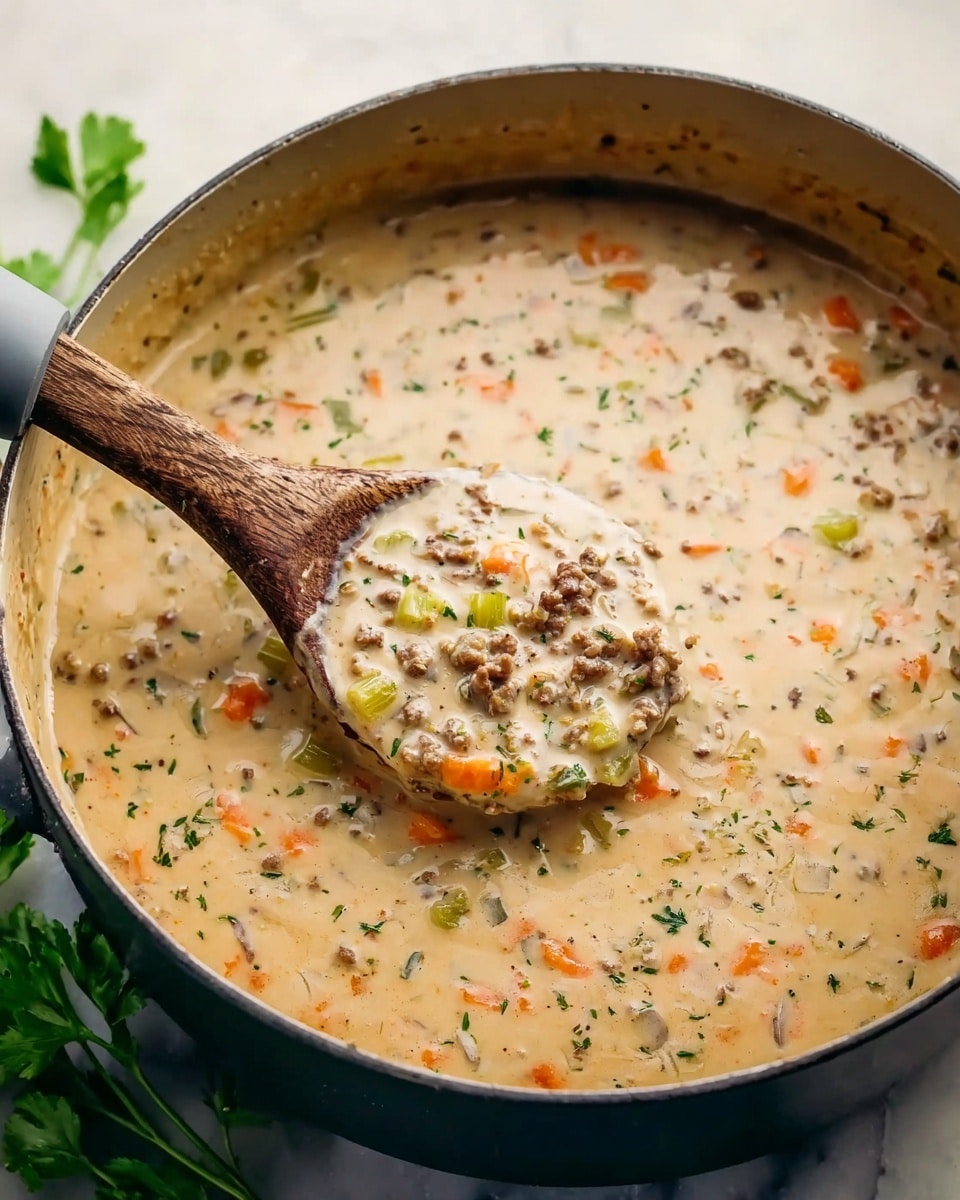 Cheesy Italian Turkey Sausage and Potato Soup Recipe