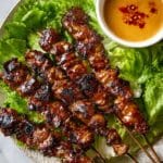 Grilled Thai Coconut Chicken Skewers with Peanut Sauce Recipe