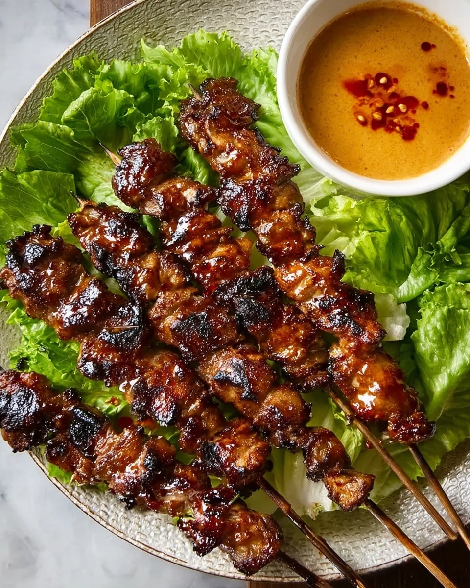 Grilled Thai Coconut Chicken Skewers with Peanut Sauce Recipe