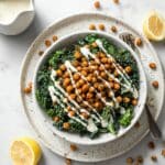 Vegan Kale Caesar Salad with Crispy Roasted Chickpeas Recipe