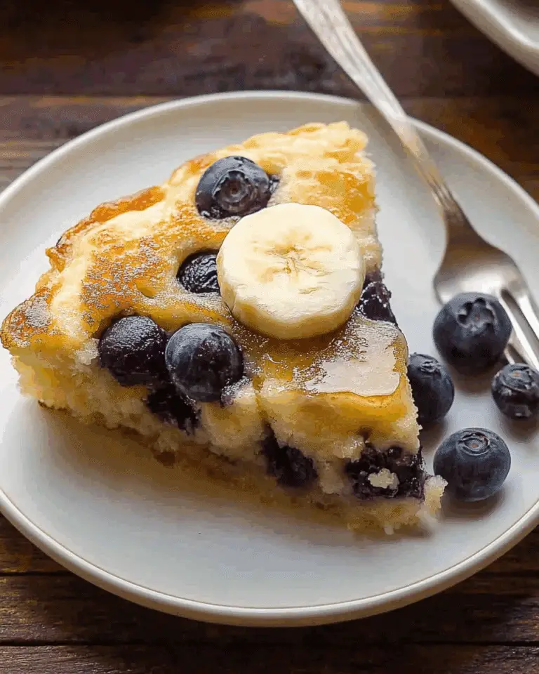 Deep Dish Pancakes with Blueberries and Almonds