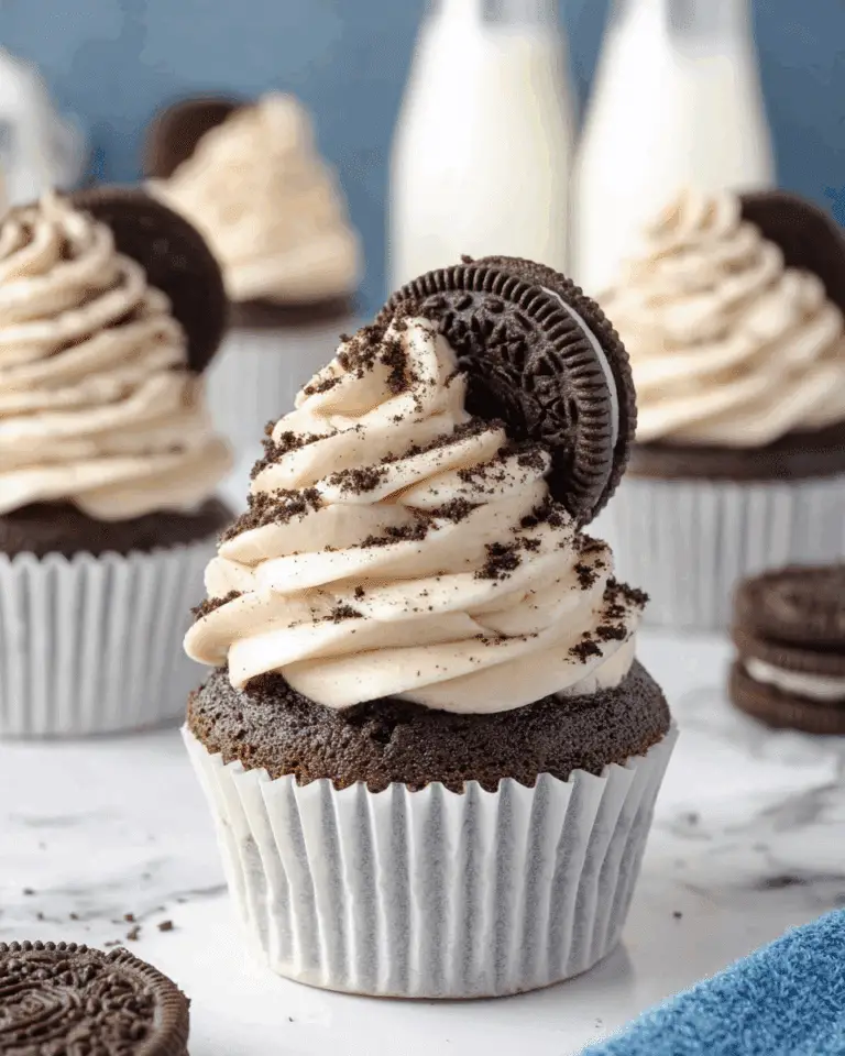 Homemade Chocolate Oreo Cupcakes