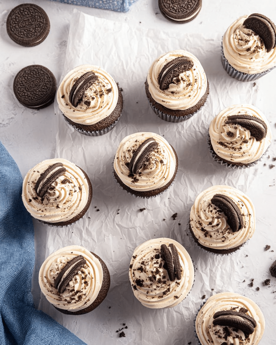 Homemade Chocolate Oreo Cupcakes