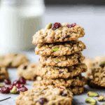 Pistachio Cranberry Oatmeal Cookies