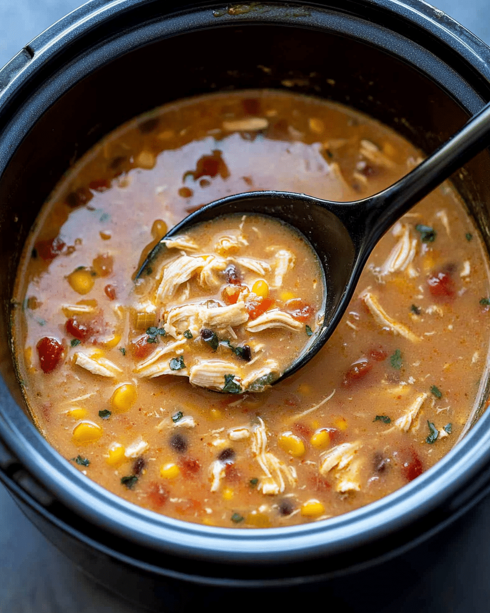 Slow Cooker Chicken Enchilada Soup