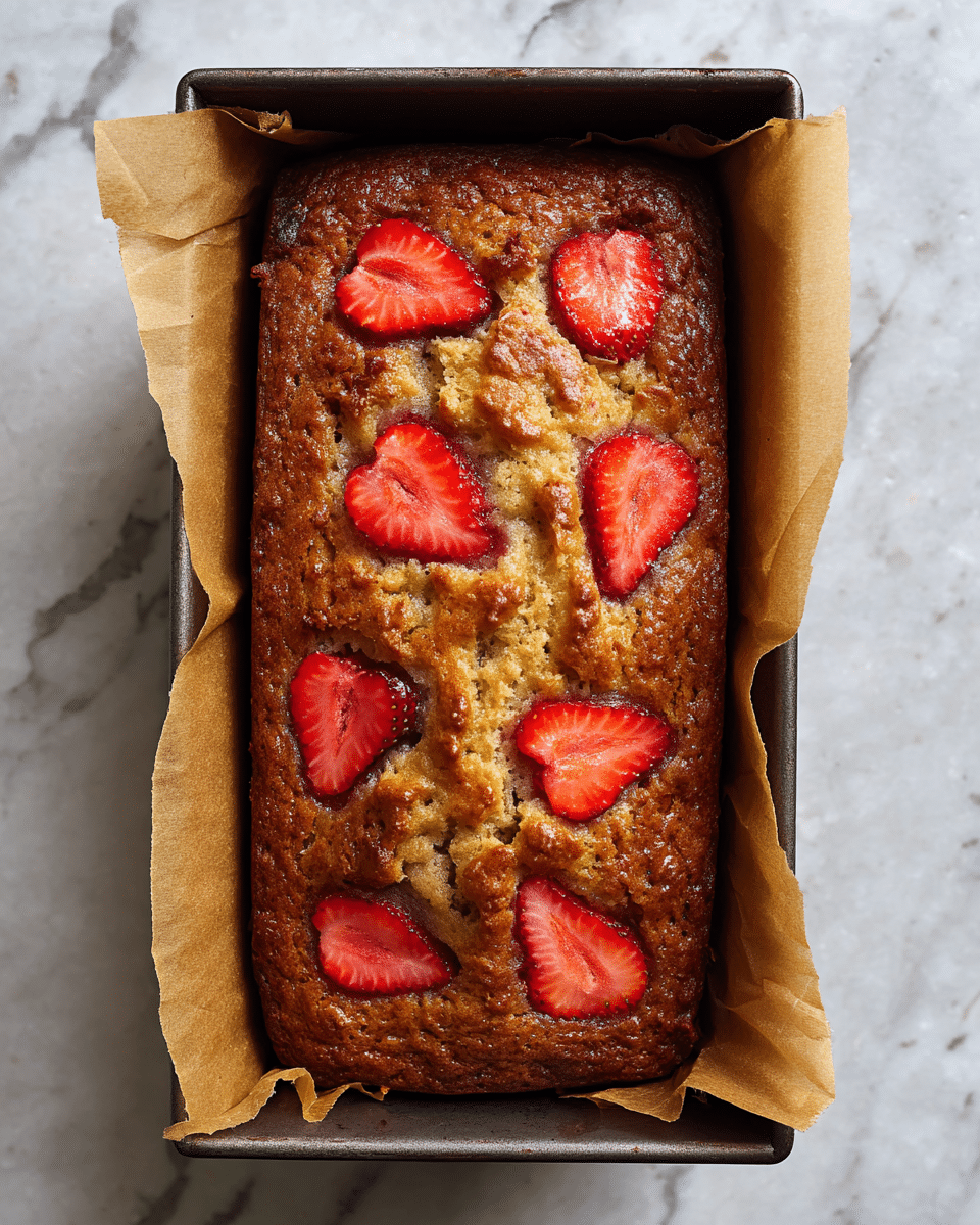Strawberry Cottage Cheese Banana Bread