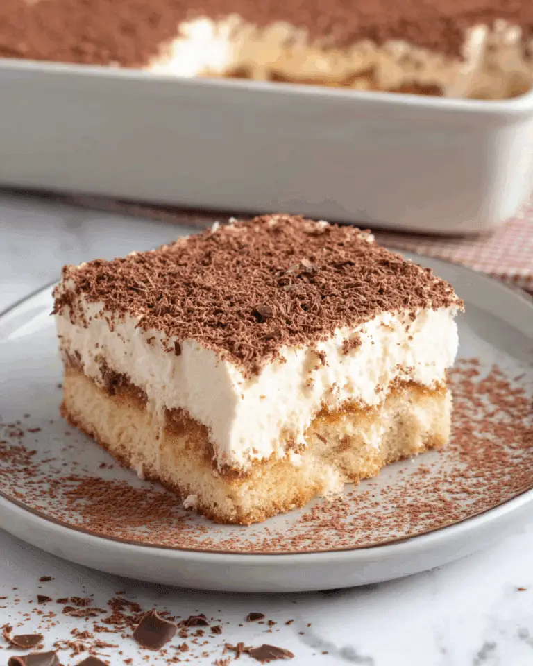 Easy Tiramisu Poke Cake