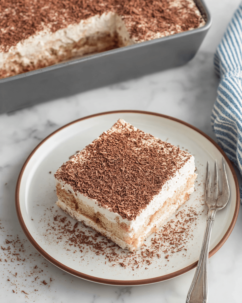 Easy Tiramisu Poke Cake