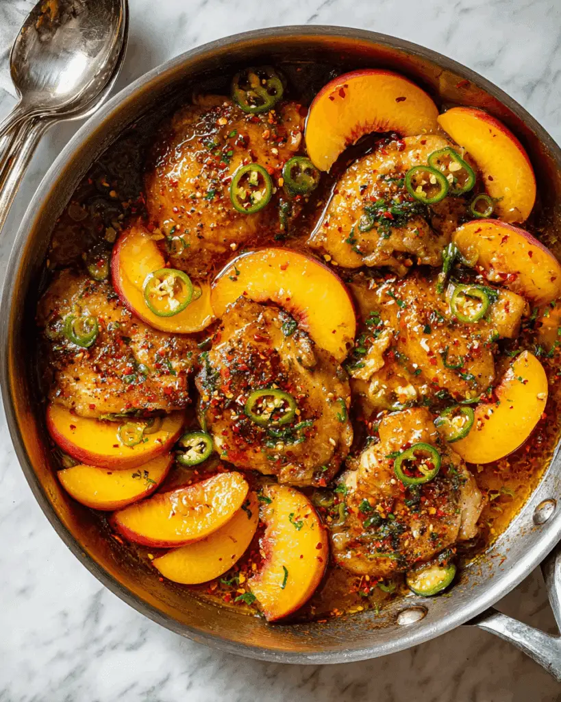 Jalapeno Peach Skillet Chicken Recipe