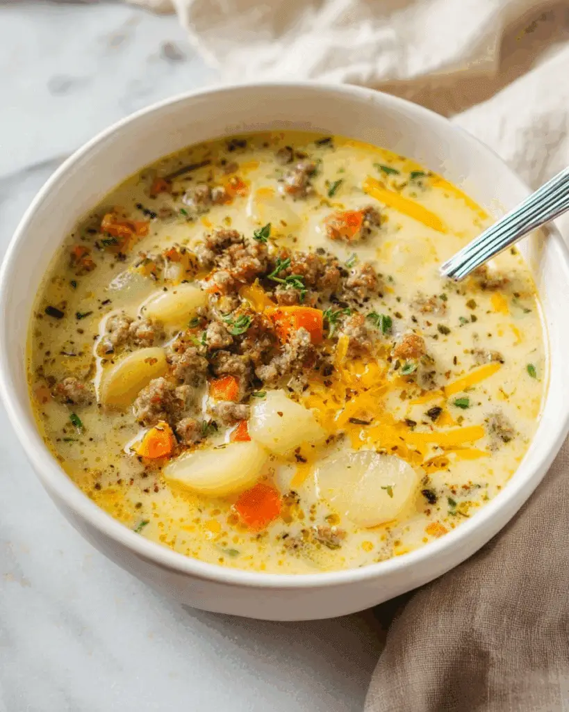 Creamy Turkey Sausage Potato Soup Recipe