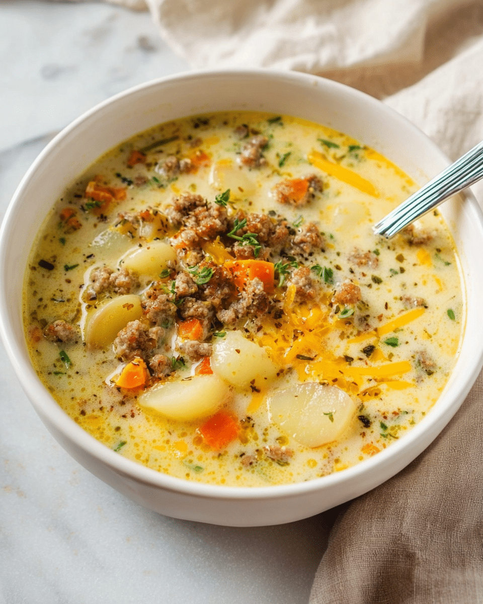 Creamy Turkey Sausage Potato Soup Recipe