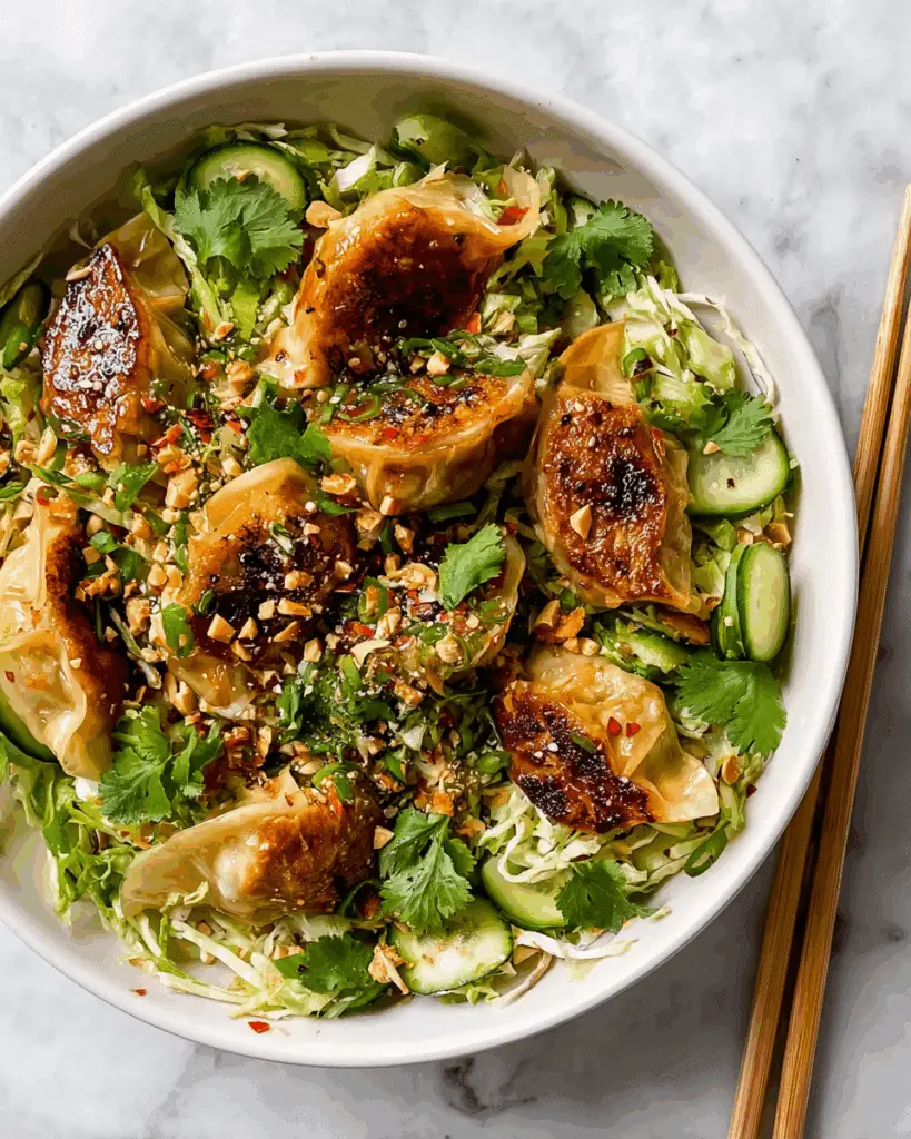 Sesame-Soy Dumpling Salad Recipe