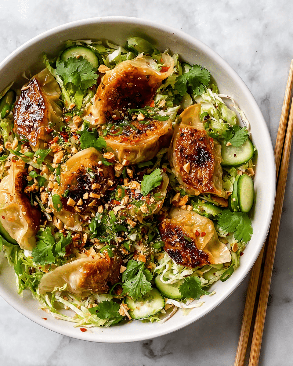 Sesame-Soy Dumpling Salad Recipe